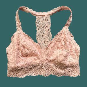 Pink Lace Bralette Size Small - Like New